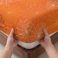 thumbnail image 3 of King Size Fitted Sheet Set - Orange Halloween 3 Piece Bedding Sets 16" Deep Pocket Fitted Sheet with 2 Pillowcases, Black White Net Halloween Brushed Microfiber Hotel Luxury Bed Sheets, 3 of 9