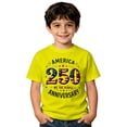 thumbnail image 3 of American 250 Anniversary Shirt Boys Independence Day Printed Casual Crewneck Short Sleeve Tee Girls 4Th of July Shirt Yellow 7-8 Years, 3 of 5