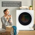 thumbnail image 4 of Ktaxon 1.6 cu. ft. Electric Tumble Compact Cloth Dryer Stainless Steel Wall Mounted, White, 4 of 12