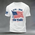 thumbnail image 4 of UngA America 250 Shirt Men's 250Th Anniversary Casual Printed Short Sleeve T-Shirt American Flag Men Years of Freedom Mens T-Shirt (White,L), 4 of 5