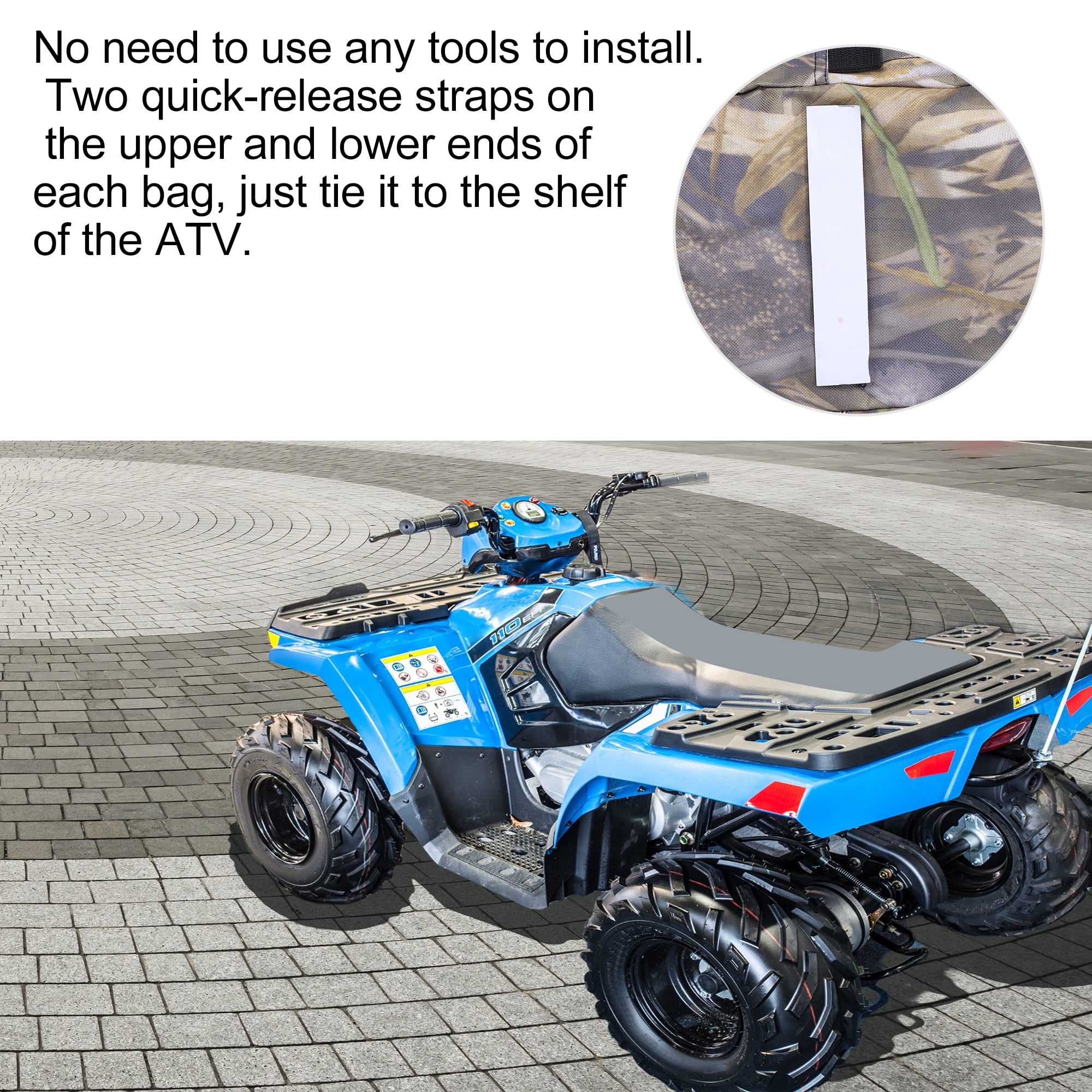 Unique Bargains 2-Pack Camouflage ATV Fender Cargo Storage Bags for Polaris for Yamaha