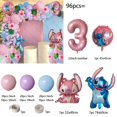 thumbnail image 3 of Kit de 96 piezas de arco de guirnalda de globos para fiesta con temática de puntada azul, globos de látex azul, rosa y plateado, suministros de decoración para fiesta de cumpleaños infantil, 3 of 5