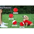 thumbnail image 3 of Suéter para perros, chaleco polar JACKO & CO, rojo para perros pequeños, 3 of 8