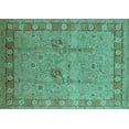 thumbnail image 1 of Ahgly Company Indoor Rectangle Oriental Turquoise Blue Industrial Area Rugs, 4' x 6', 1 of 4
