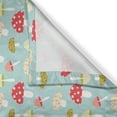 thumbnail image 3 of Ambesonne Mushroom Kitchen Curtains, Cartoon Style Polka Dotted, 55"x45", Pale Teal Coral Cream, 3 of 3