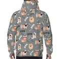 thumbnail image 7 of Fotbe Men's Hoodie with Bulldog Pattern - Kangaroo Pocket Pullover Hooded Sweatshirt, Perfect for Daily Wear, Travel, and Home-Large, 7 of 7