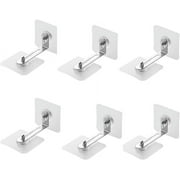 Suuchh Baby Safety Locks Transparent Adhesive Furniture Wall Anchors, Childrens, 6 Piece