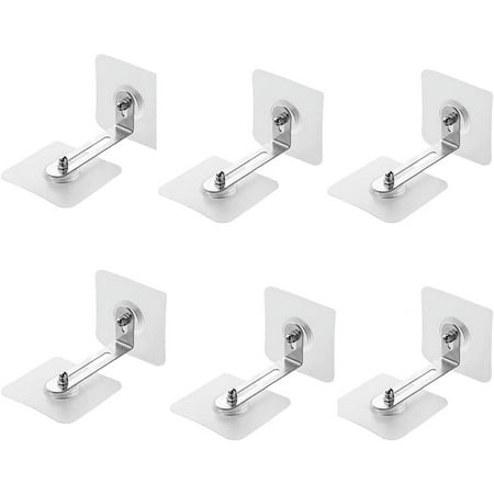 Suuchh Baby Safety Locks Transparent Adhesive Furniture Wall Anchors, Childrens, 6 Piece