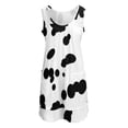 thumbnail image 2 of Dalmatian Spots Dog Fur Pattern Sleeveless U-Neck Fake Two Piece Dress wedding dresses for parties Woman dresses, 2 of 6