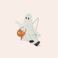 thumbnail image 2 of QTOCIO Halloween Ghost With Pumpkin Hanging Lantern - Lighted Ghost Decor For Indoor Outdoor Window Wall, 2 of 4