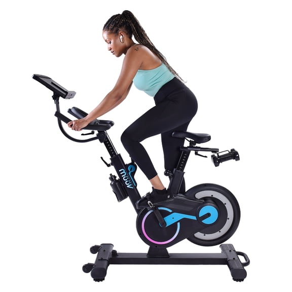 Stamina MUUV Upright Exercise Bike, Smart Connected Personalized Audio Coaching App, 330 lb. Weight Limit