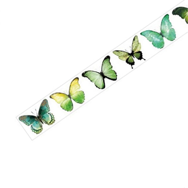 1 Roll Vintage Butterfly Sticker Tape Retro Decorative Adhesive Tape for DIY Journal Photo Albums Scrapbooking