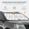 thumbnail image 2 of Lsque Lavender Flowers 2 PCS Windshield Sun Shade | CarFoldable Window Covers | Car Accessories Reflect UV for Universal Cars SUV Truck | Small, 2 of 7