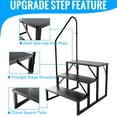thumbnail image 4 of RV Step Stool, 3 Step Ladder, Hot Tub Steps with Handrail, Portable Pool Ladder, 660Lbs Heavy Duty Ladder Shelf Outdoor Mobile Home Stairs for Camper/Porch/SPA Pool/Pet Stairs(1 Pack), 4 of 6
