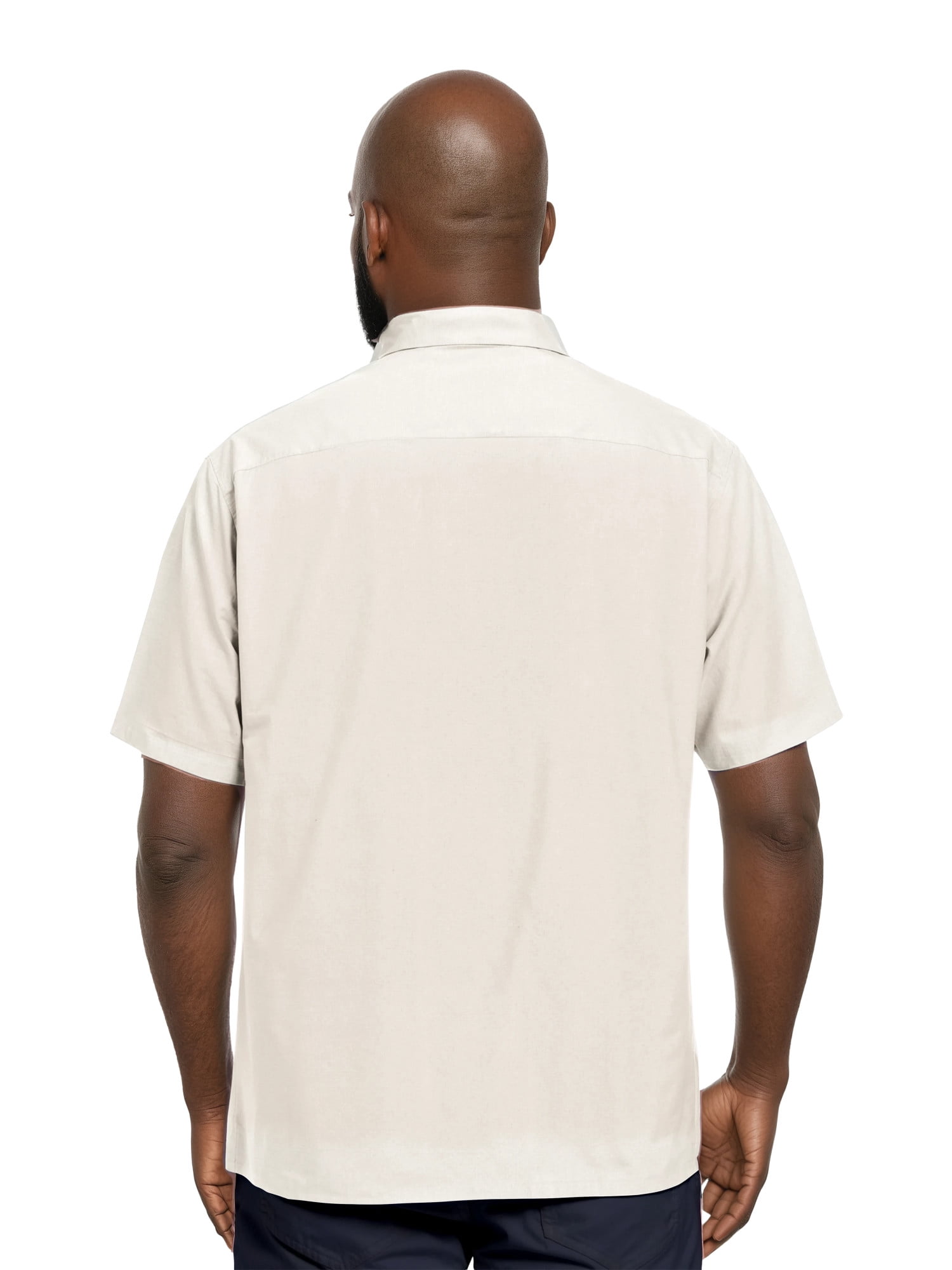 Havanera Men's and Big Men's Camp Collar Guayabera Short Sleeve Button-Down Shirt, Sizes S-5XL