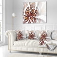 thumbnail image 2 of Designart Brown Symmetrical Fractal Flower - Floral Throw Pillow - 16x16, 2 of 4