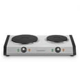 thumbnail image 2 of Cuisinart 1800 Watt Countertop DOUBLE Electric Burner with 6 Heat Settings and Brushed Stainless-Steel Housing, 2 of 4