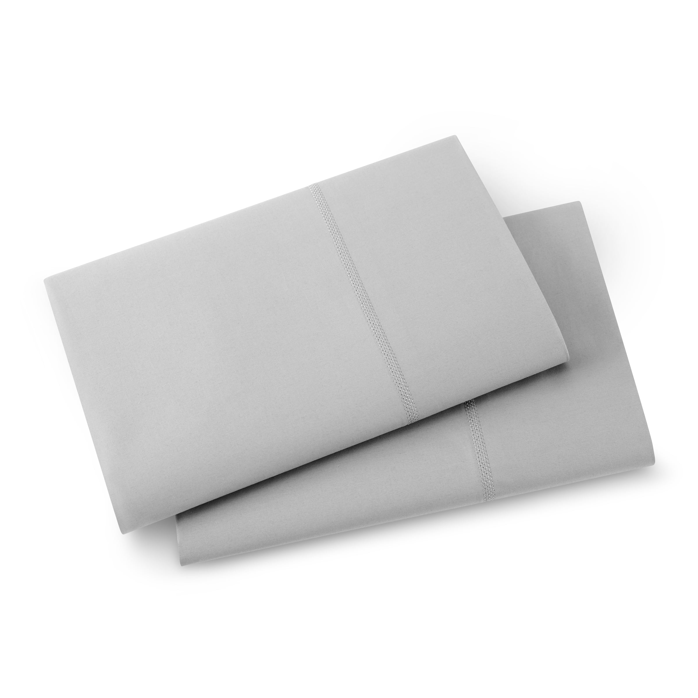 Wamsutta 1846 400 Thread Count Glacier Gray Egyptian Giza Cotton Percale Pillow Cases, Queen (2 Count)
