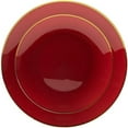 thumbnail image 7 of Crown Display Premium Disposable Plastic Dinner Set, Burgundy With Gold Rim, 60 Pack, 7 of 7