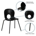 thumbnail image 5 of BizChair 770 lb. Capacity Designer Black Plastic Stack Chair with Black Frame, 5 of 12