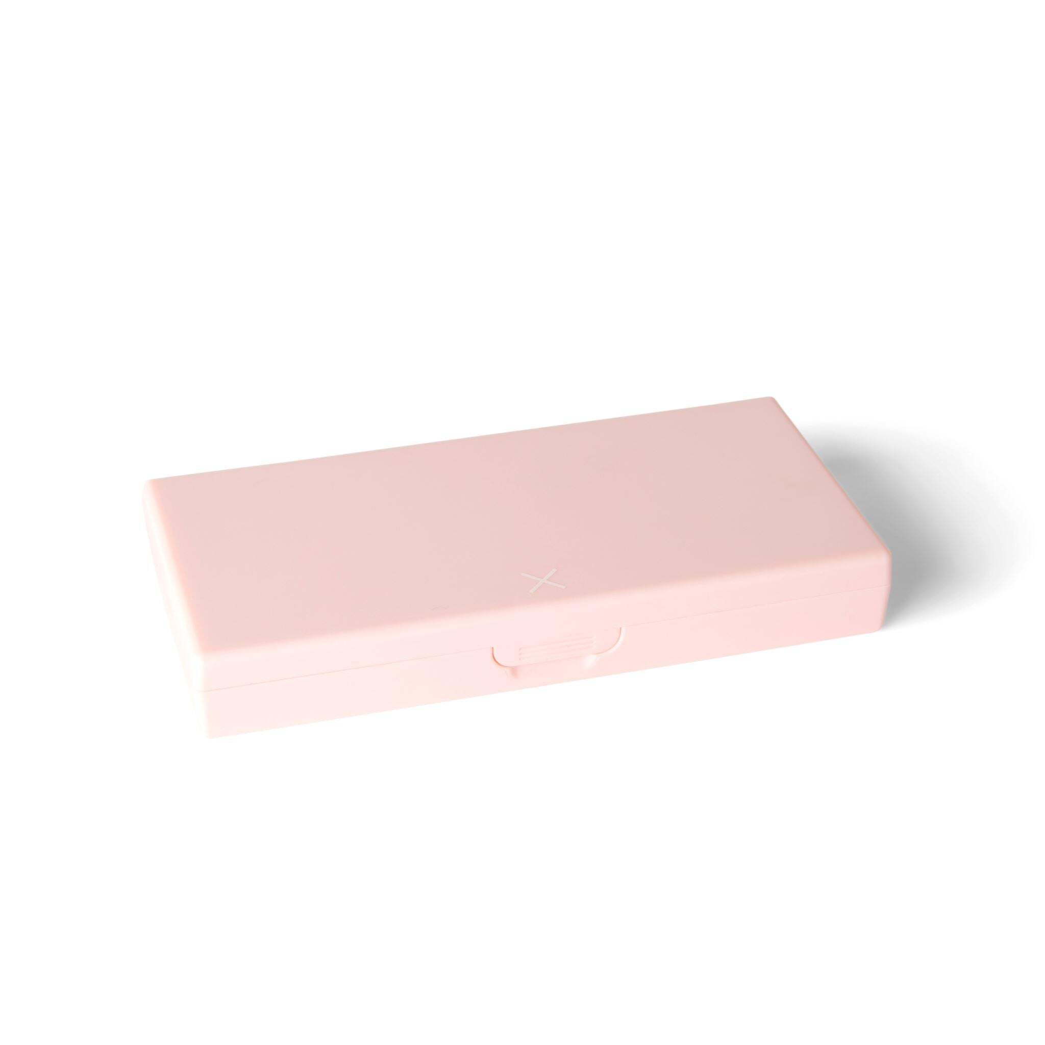 PORT X POLISH Weekly Pill Organizer Single 1X Daily, Stylish Pill Box with Matte Finish, Blush Pink