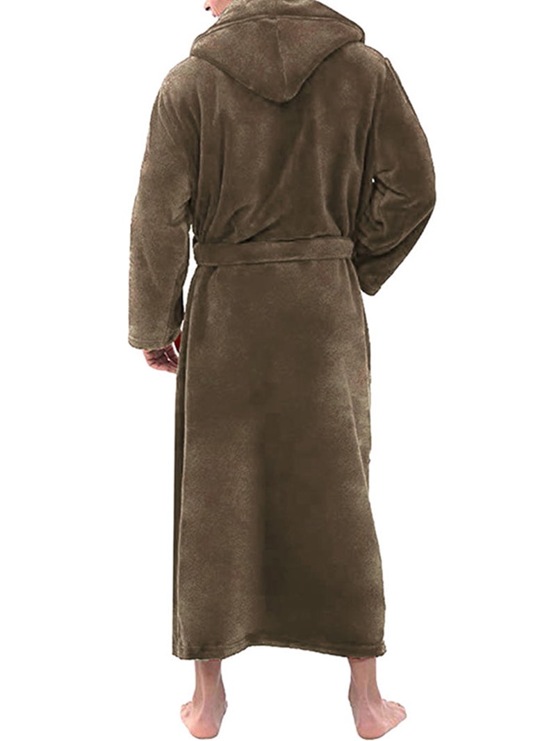 brown fluffy dressing gown Threadbare Women's Light Brown Fluffy Hooded Ladies' Dressing Gown
