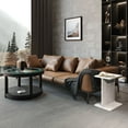 thumbnail image 2 of Enzo Luxury Genuine Solid Marble Icon End Table, 2 of 5