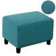 thumbnail image 2 of 2024 Elastic Storage Ottoman Slipcovers Checked Rectangle Footrest Sofa Cover Washable Removable Footstool Protector, 2 of 6