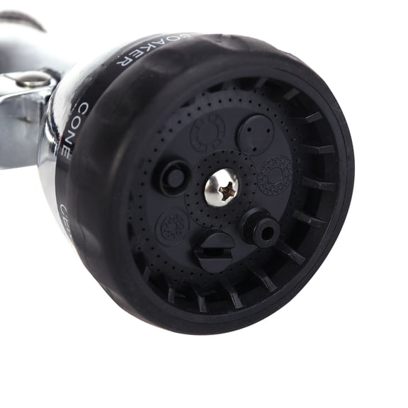 Raindrops 1 Set Car Cleaning Water Spray Nozzle 11.8*7.5*1.2in Zinc Alloy 7 Spray Patterns Silver