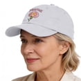 thumbnail image 4 of Roiihwy Basketball Mom Hat for Women Grandma, White, 21.7"-23.6", Adjustable Cotton Mama Mother's Day Gifts Baseball Cap, 4 of 6
