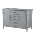 thumbnail image 4 of Bellaterra Home 800632-48DBN-LG 48 in. Double Vanity with Carrara Marble Top, Light Gray & White, 4 of 12