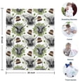 thumbnail image 4 of White Highland Cow Hat Leaf Pattern Blanket,Comfortable Soft Flannel Throw Blanket,All Season,Warm Lightweight Blankets for Sofa Bed Couch Living Room Chair,30"x40", 4 of 4