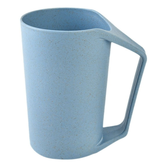 MOQIN Wheat Straw Plastic Coffee Cups, 16 Oz Unbreakable Coffee Mugs with handles, Lightweight Toothbrush Cups, Healthy Drinking Mugs for Water, Milk, Tea, Juice, Elderly