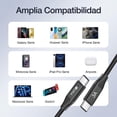 thumbnail image 3 of Cable USB C a USB C 60W Nylon Tejido Carga Rápida 2M para iP16/15 Galaxy S25/A05 Xiaomi Pocoswitch, 3 of 8