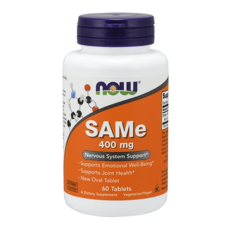 NOW Supplements, SAMe 400 mg, 60 Tablets (The Best Sam E Supplement)