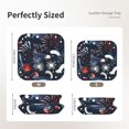 thumbnail image 3 of Multi-Size Leather Tray Four Corners Four Button Design Anti-Scratch Waterproof Convenient Cleaning Convenient Storage Independence Day Theme Star (3) Small, 3 of 8