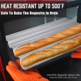thumbnail image 4 of JFBUJC French Bread Pan, Non-Stick Perforated French Bread Pan, 4-Wave Bread Baking Molds, 4 of 5