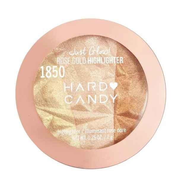 Hard Candy Just Glow Highlighter, Pressed Powder, Shimmery Glow, Rose Gold 3 shades in 1