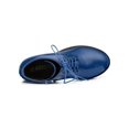 thumbnail image 5 of BLISSFUL STEP Women's Platform Chunky Heels Combat Boots Blue 8, 5 of 7