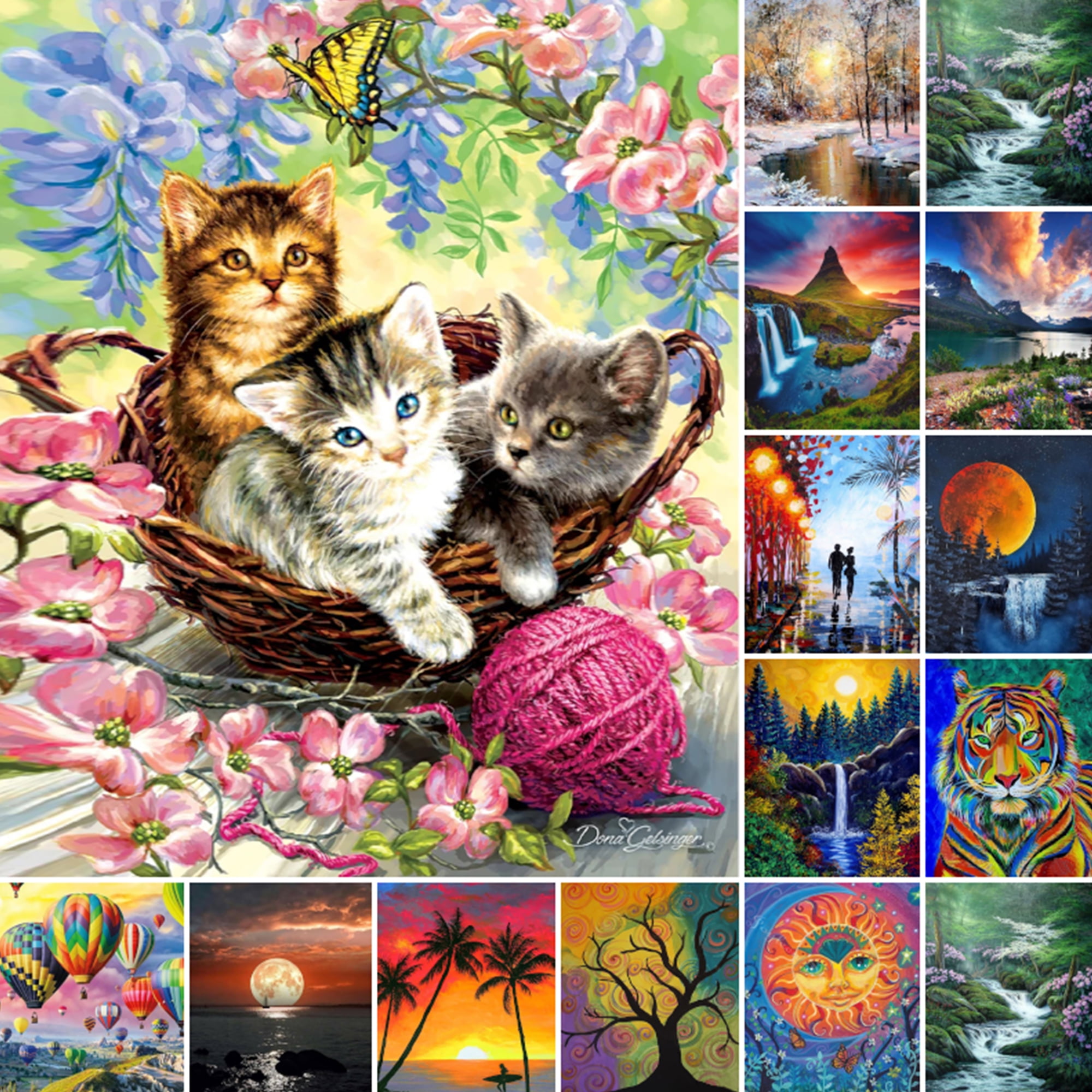 5D Diamond Painting Cross Stitch Kits Art Embroidery Decors DIY Cross Stitch Crystal Rhinestone Embroidery Pictures Art Kit with Premium Tools Home Wall Decor Dream Dolphin