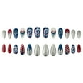 thumbnail image 2 of FSTDelivery Nail Stuff for Beginners, Independence Day Flag Fake Nail Art Nails Wear Nails 24PCS, DIY Nails at Home, Nail Supplies, Christmas Birthday Gifts for Women, 2 of 6