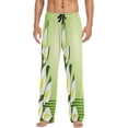thumbnail image 2 of Flower Border with Calla Lilies Men's Pajama Pants Lightweight Sleepwear Bottom Lounge Pants, 2 of 6