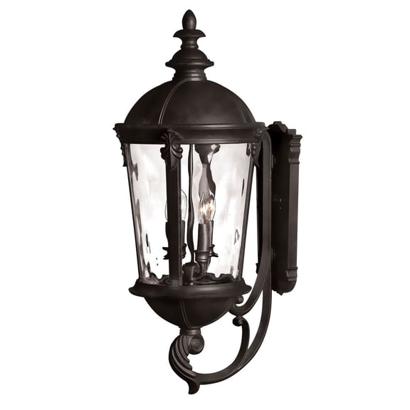 Hinkley Lighting 1895BK 32" Height 4-Light Lantern Outdoor Wall Sconce in Black from the Windsor Collection