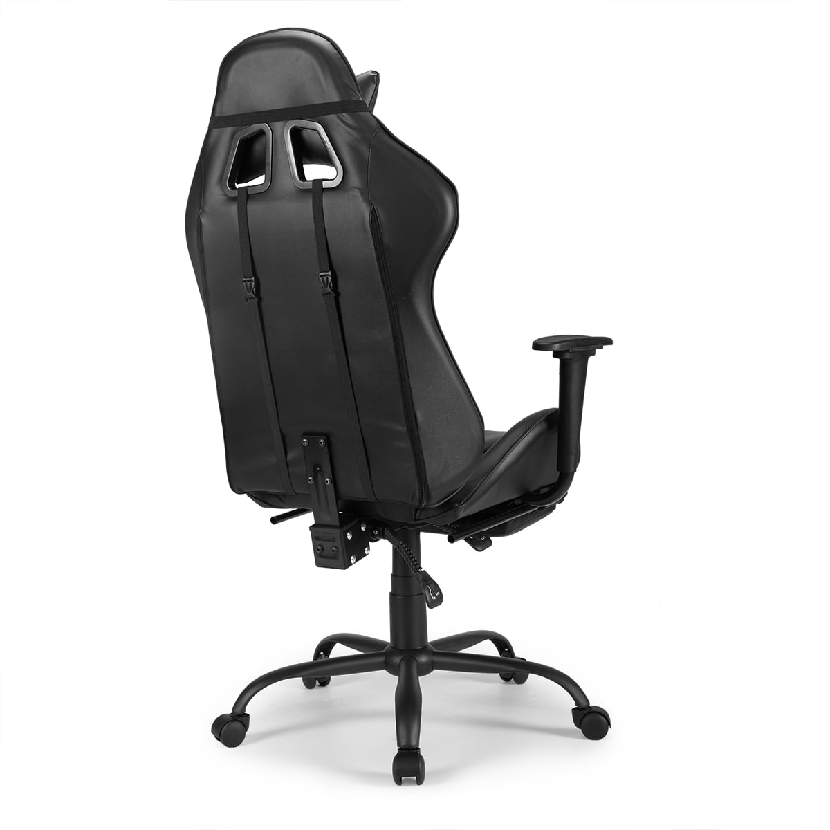 Kepooman Gaming Chair, Reclining Ergonomic Chair with Retractable Footrest - Black Kepooman Gaming Chair, Reclining Ergonomic Chair with Retractable Footrest - Black
