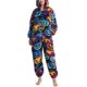 thumbnail image 3 of Fuzzy con capucha mono ropa de dormir lindo animal impresión caliente manga larga pantalones largos fleece pijamas mono para mujeres hombres, 3 of 6