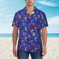 thumbnail image 2 of Balery Ice Hockey Players With Puck Camisas hawaianas de manga corta para hombre, camisas playeras de corte holgado, camisas de vacaciones con botones,3X-Large, 2 of 7