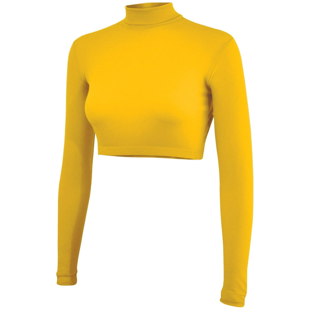 Chasse Cropped Cheer Bodysuit Long Sleeve Cheerleading Turtleneck