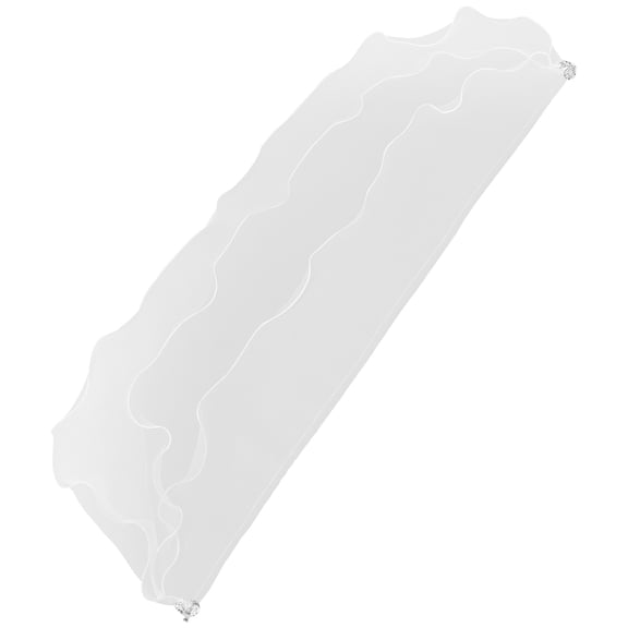 AURARMLET Versatile White Bridal Shawl Wrap with Wrinkle Resistant Chiffon and Bowknot Decoration