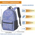 thumbnail image 3 of Paisley and Floral Blue Pattern 17" Waterproof Oxford School Backpacks for Teens, S-Shape Padded Straps, for School, Travel, Hiking, Camping, 3 of 5