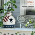 thumbnail image 6 of Alpine Corporation 9" x 18" Patriotic Rooster Vane Top Metal Birdhouse, White/Blue, 6 of 13